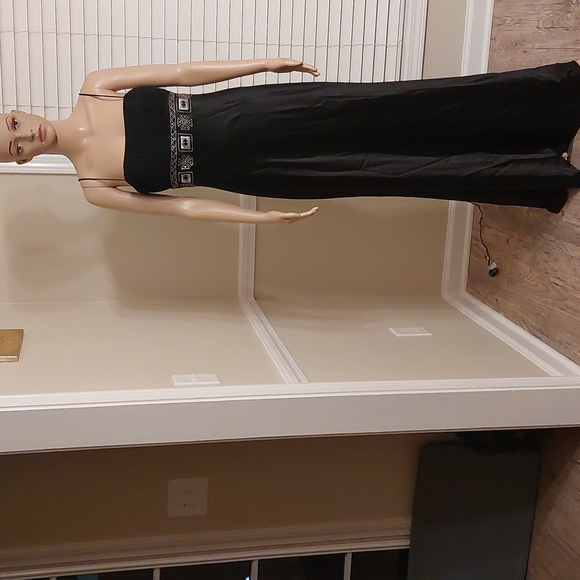 Black Satin Dress - Picture 1 of 4